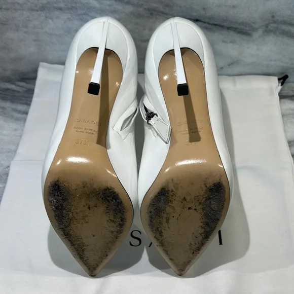 Casadei White Blade stiletto boots size 37 1/2 - Picture 5 of 9